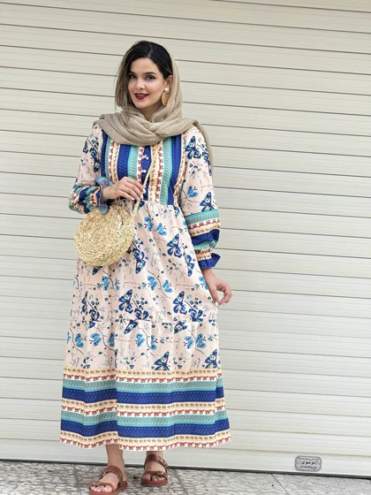 مانتو پیراهنی دکمه دار غزال