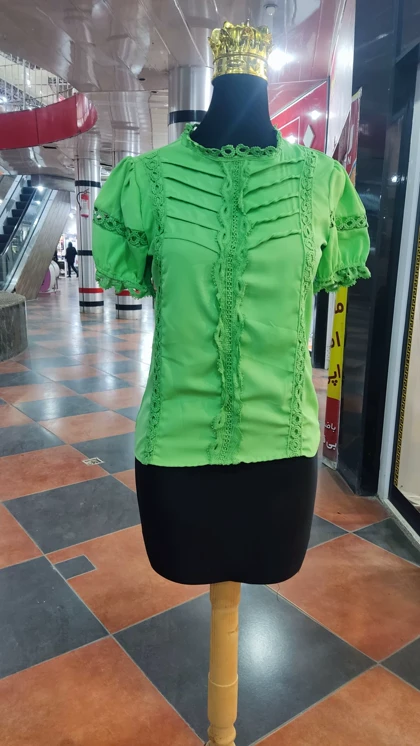 شومیز دخترانه آستین کوتاه