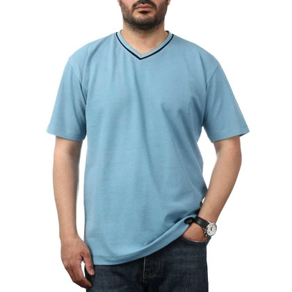 تیشرت آستین کوتاه یقه هفت مردانه کاکتوس مدل 26125410