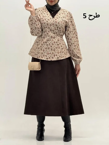 3977-شومیز و دامن فریماه