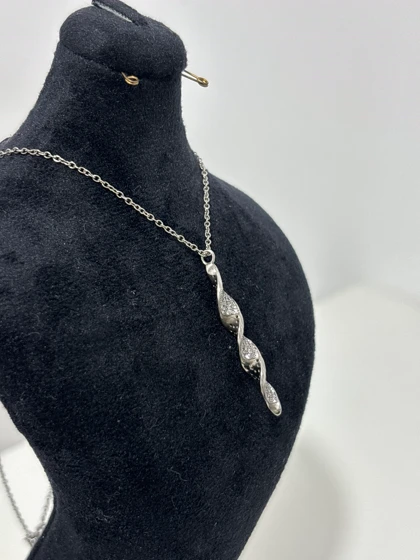 گردنبند نقره پیچی زنانه 968