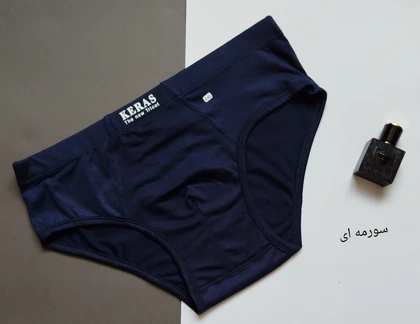 شورت تک مردانه نخ پنبه مدل هفتی برند زارع لوگو KERAS