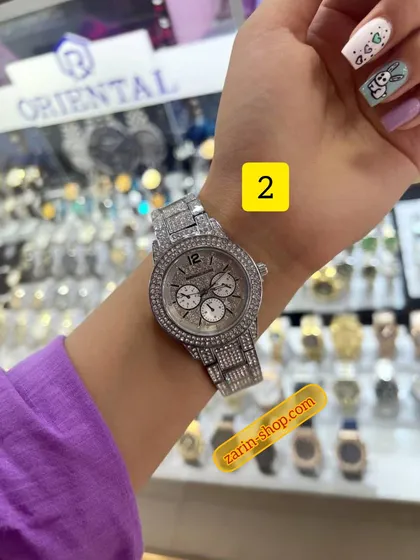 ساعت زنانه فول نگین‌دار مجلسی