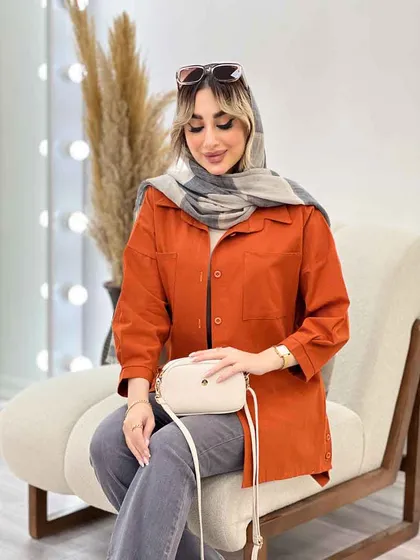 مانتو آستین پیله بغل سه دکمه