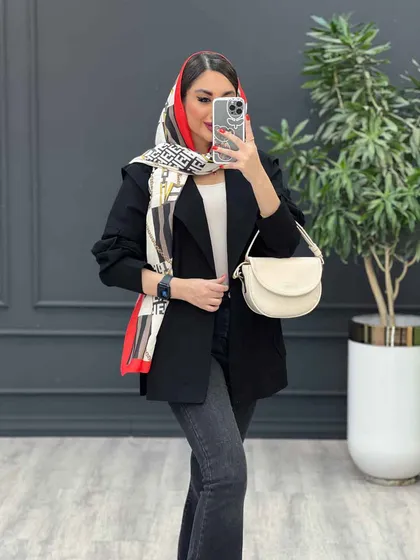 مانتو سرشانه ژیله دار پشت پاگن