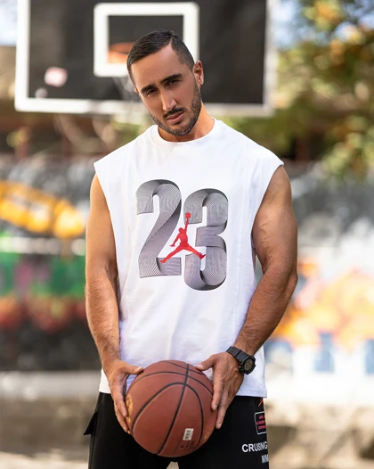 رکابی ورزشی وست JORDAN 23 سفید