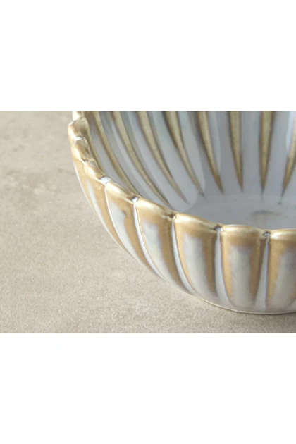 کاسه سوپ English Home مدل Fiore New Bone China - طوسی