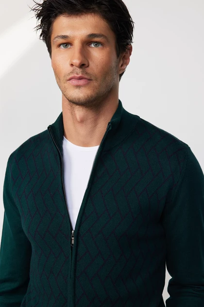 ژاکت کش باف پشمی مردانه اورجینال تودورز tudors