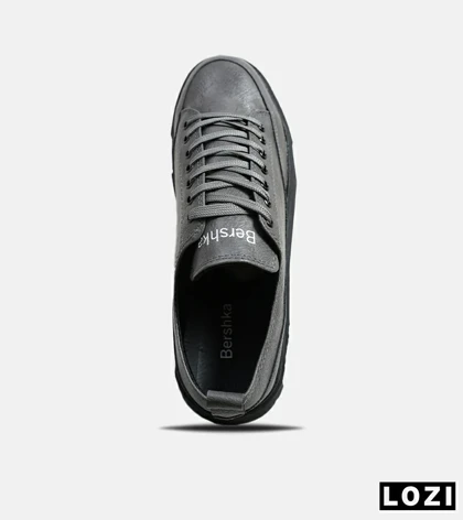 کفش کتانی مردانه طوسی BERSHKA