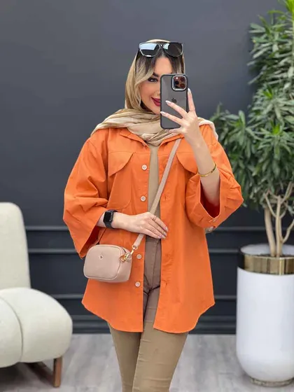 مانتو کتان شومیزی دلسا