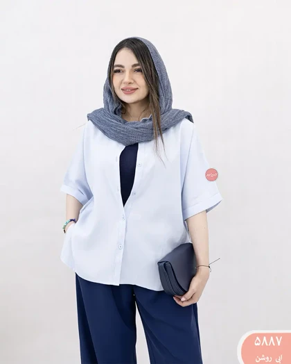 شومیز بغل دکمه راینا 5887