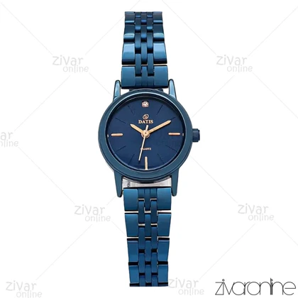 ساعت داتیس زنانه آبی عقربه رزگلد 106914