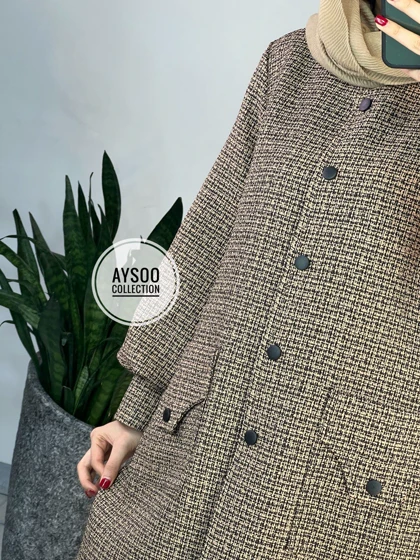 پالتو بلند دکمه دار گلرخ