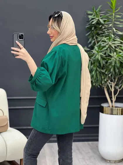 مانتو لینن تک دکمه