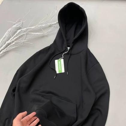 هودی مچینست مشکی ساده بیسیک
