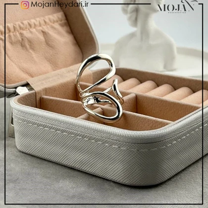 انگشتر زنانه آبکاری نقره رنگ ثابت کد ta10015