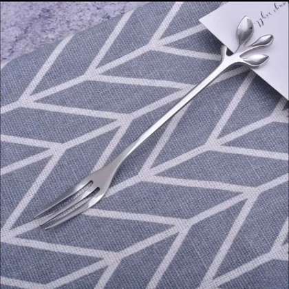 چنگال 6 عددی سیلور طرح برگ