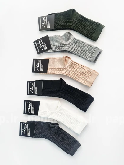 جوراب ساق‌دار نخ پنبه گندمی