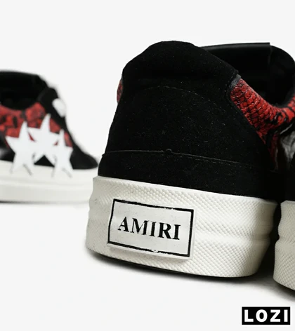 کفش اسنیکرزمشکی قرمز سفید Amiri Stars v2 مدل 7071