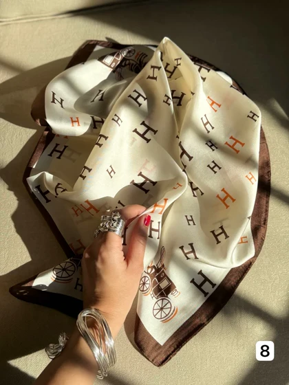 مینی اسکارف ساتن وارداتی طرحبندی کد 400