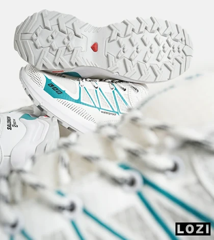 کفش کتانی مردانه و زنانه سفید آبی Salomon Lab V.03 مدل 7214