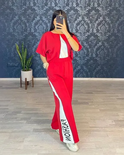 ست کراپ و شلوار کد : 7339