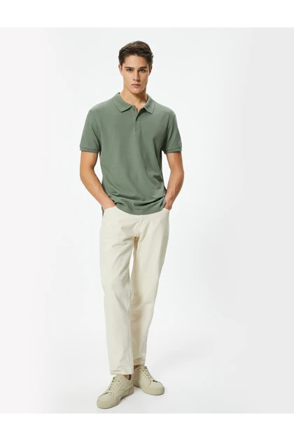 تیشرت یقه پولو مردانه اورجینال کوتون koton