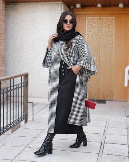 کار دوتیکه شتل به همراه دامن شلواری کد 2262