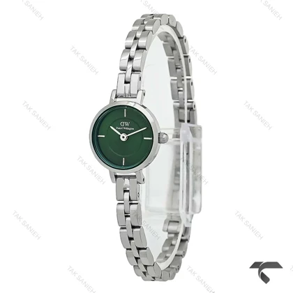 ساعت دنیل ولینگتون زنانه مینی Petite سیلور صفحه سبز بندفلزی DW-10437-L