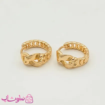 گوشواره ظریف حلقه‌ای ژوپینگ طرحدار