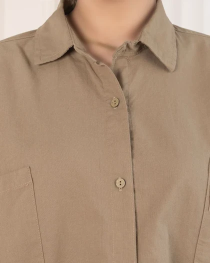 شومیز باکسی شکلاتی کد 29877