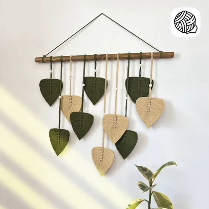 دیوار کوب مکرومه بافی طول 80 cm مدل مانتره