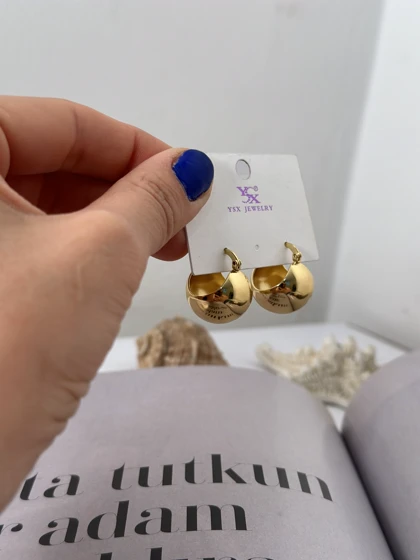 گوشواره توپی استیل