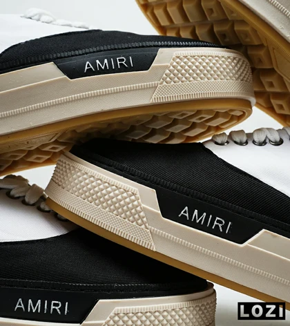 کفش اسنیکرزمشکی سفید Amiri Simple مدل 4856