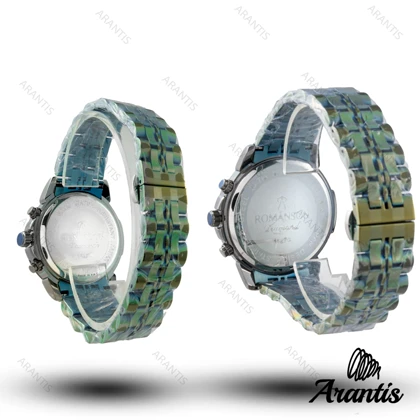 ساعت ست رومانسون diamond تمام سبز چند موتوره s-10211