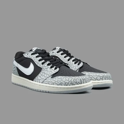 نایکی جردن 1 ساق کوتاه بلک سمنت Nike Jordan 1 Low Black Cement
