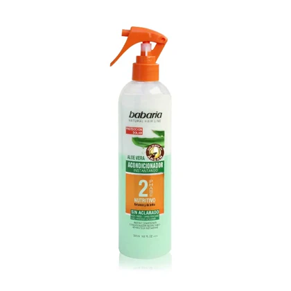 اسپری دوفاز مو باباریا مدل Aloe Vera & Argan & Solar Protection حجم 500 میل
