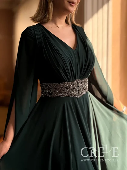 ماکسی سایزبزرگ کمرنگینی شنلدار