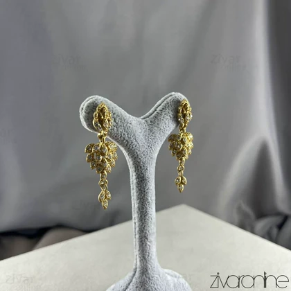 گوشواره زنانه مجلسی خوشه ای تمام نگین 20412