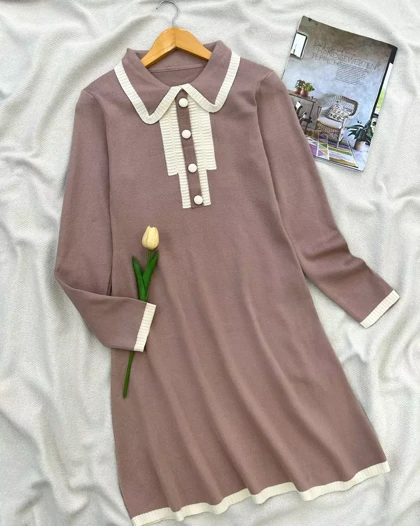 پیراهن بافت گرماژ بالا کد 5331