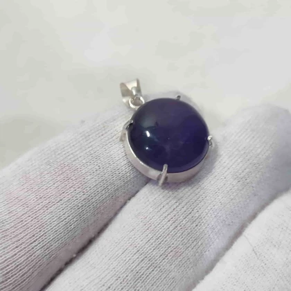 گردنبند نقره با سنگ آمیتیست (بدون زنجیر)