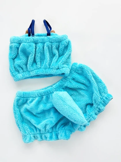 ست نیم‌تنه و شورتک حوله ای طرح سالیوان