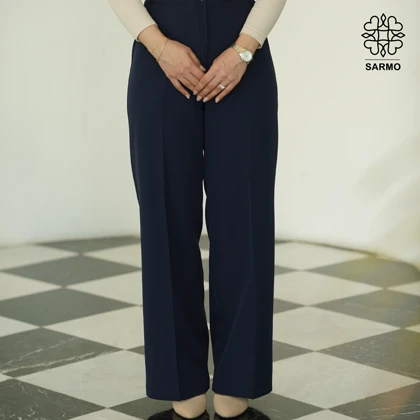 شلوار زنانه سرمه ای مدل فول بگ