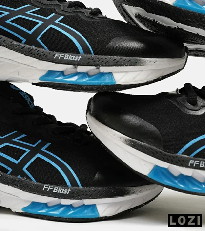 کفش کتانی مردانه مشکی آبی ASICS GORETEX