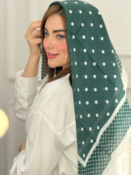 مینی اسکارف نخی خال درشت
