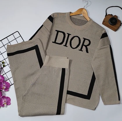 ست بلوز شلوار بافت Dior مدل کایرا | ست بلوز شلوار بافت Dior مدل کایرا کد 40200 کد 4674