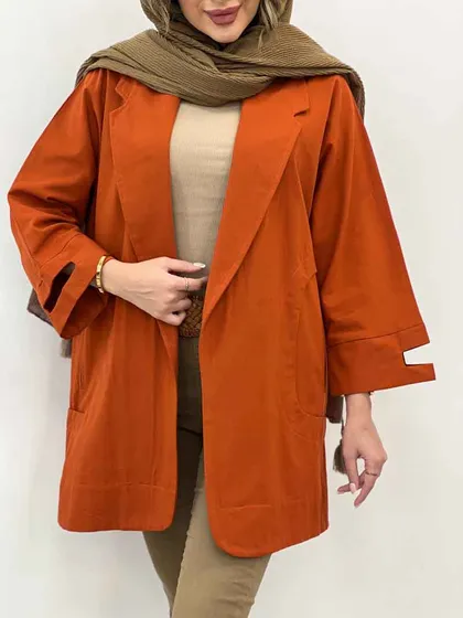 مانتو سر آستین چاک جیب نما