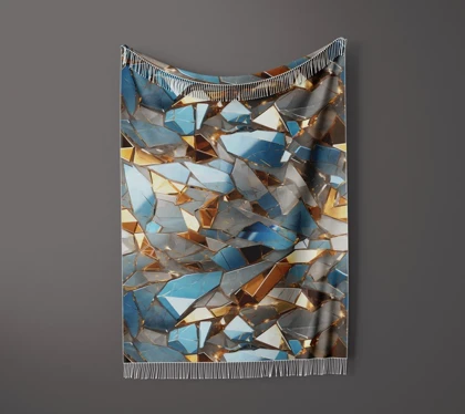 شال مبل ریش دار sofa shawl 298