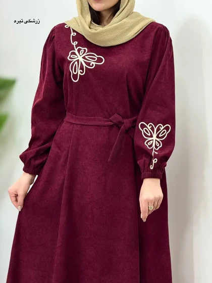 پیراهن مانتویی گلدوزی یامین 1