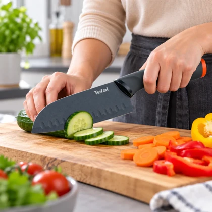 چاقوی سانتوکو تفال Tefal مدل K1220114 تیغه 12 سانتی متر